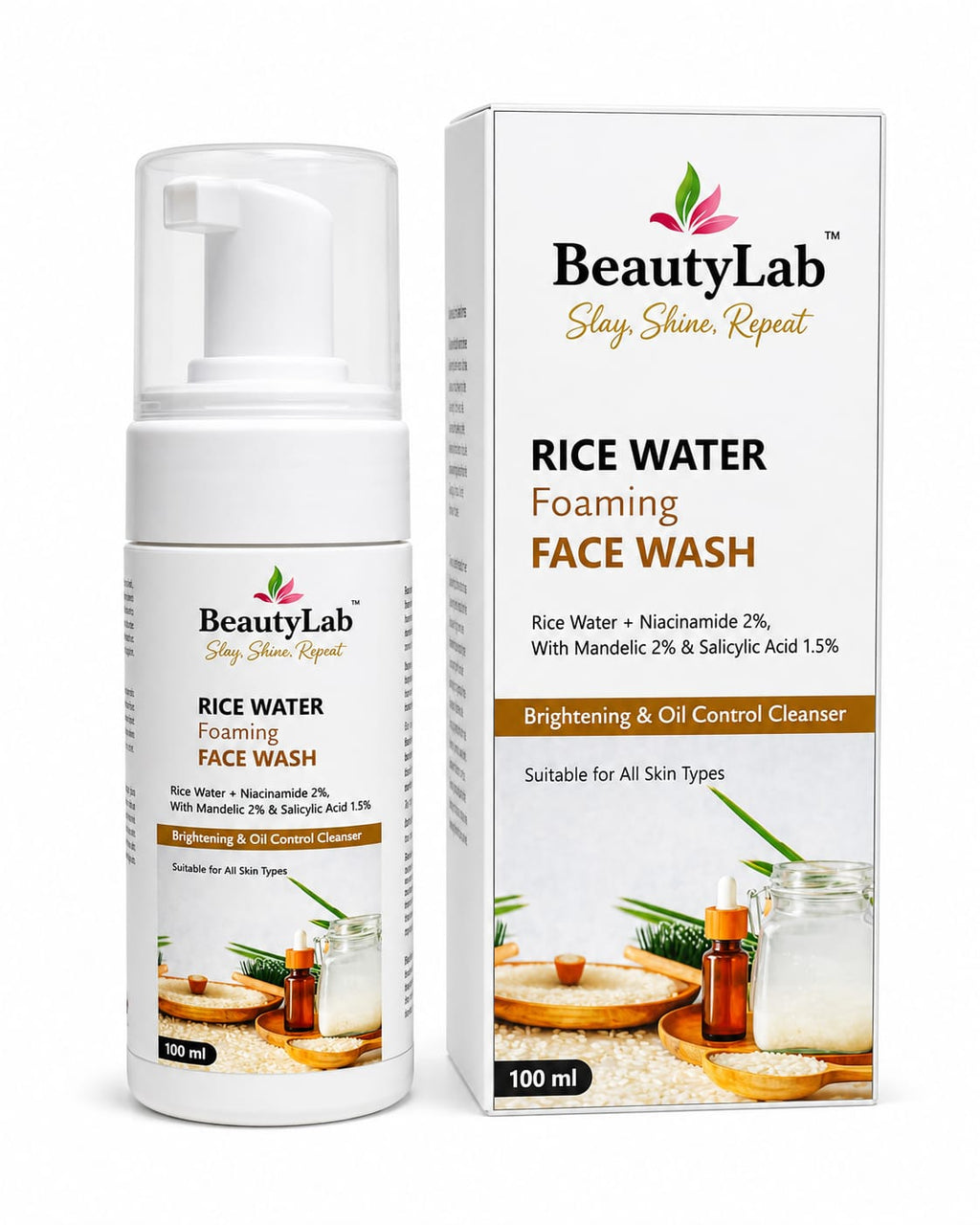 BeautyLab Face Cleansing Foam WITH Hyloronic,Salicylic,Mendlic