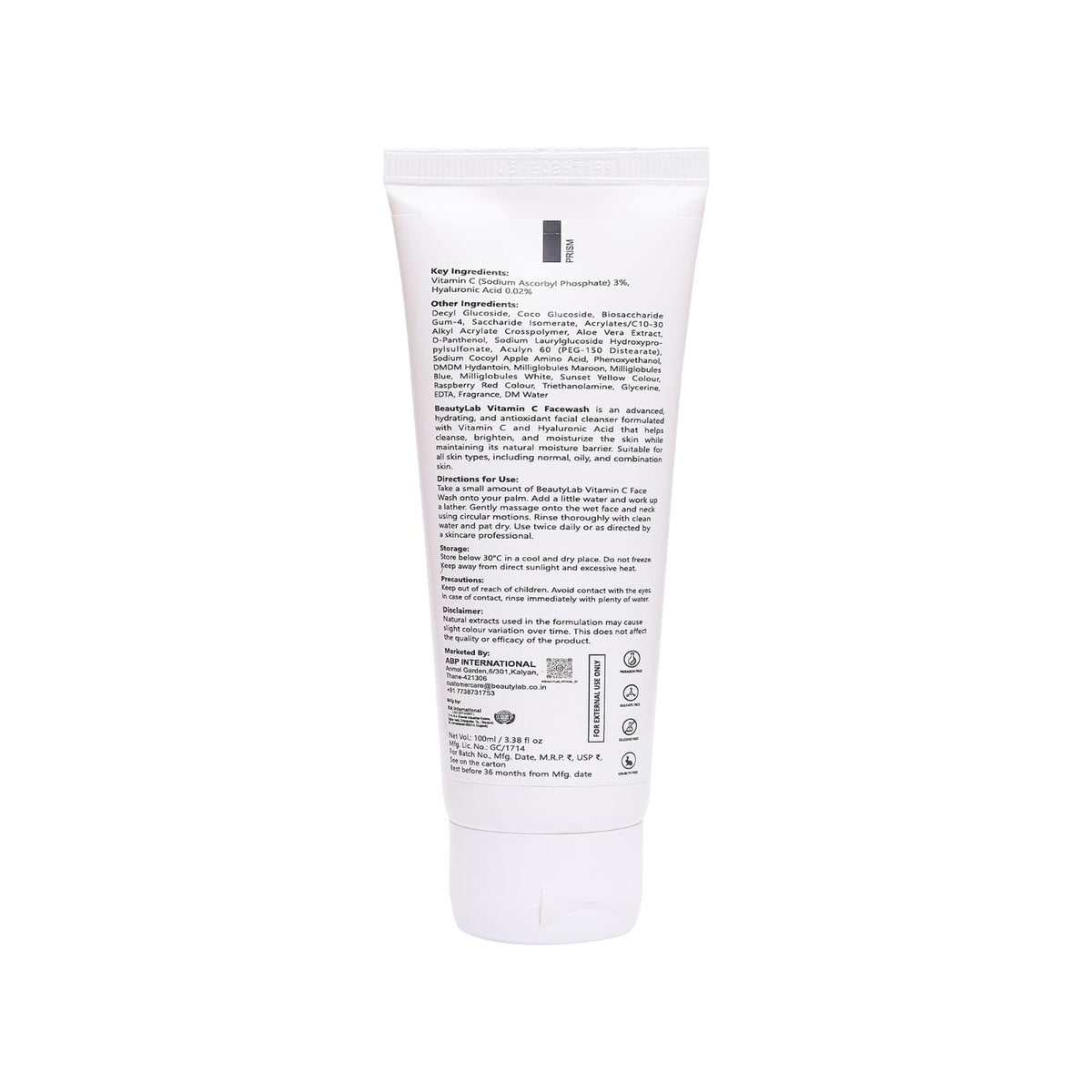 BeautyLab Vitamin C Face Wash enriched with Hyaluronic