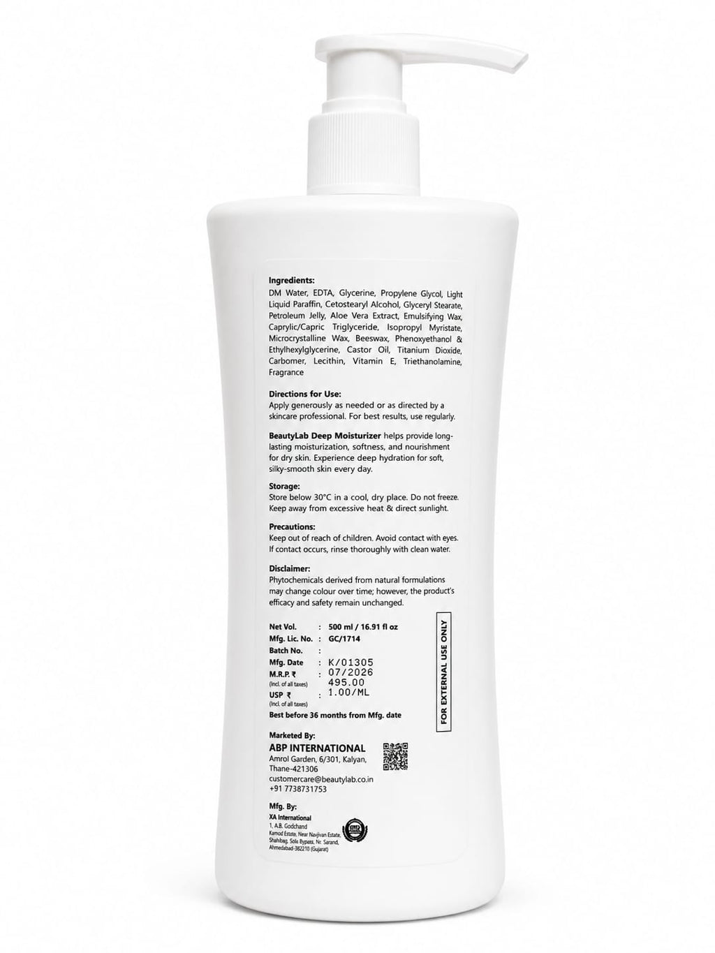 Beautylab Deep Moisturizer 200ML