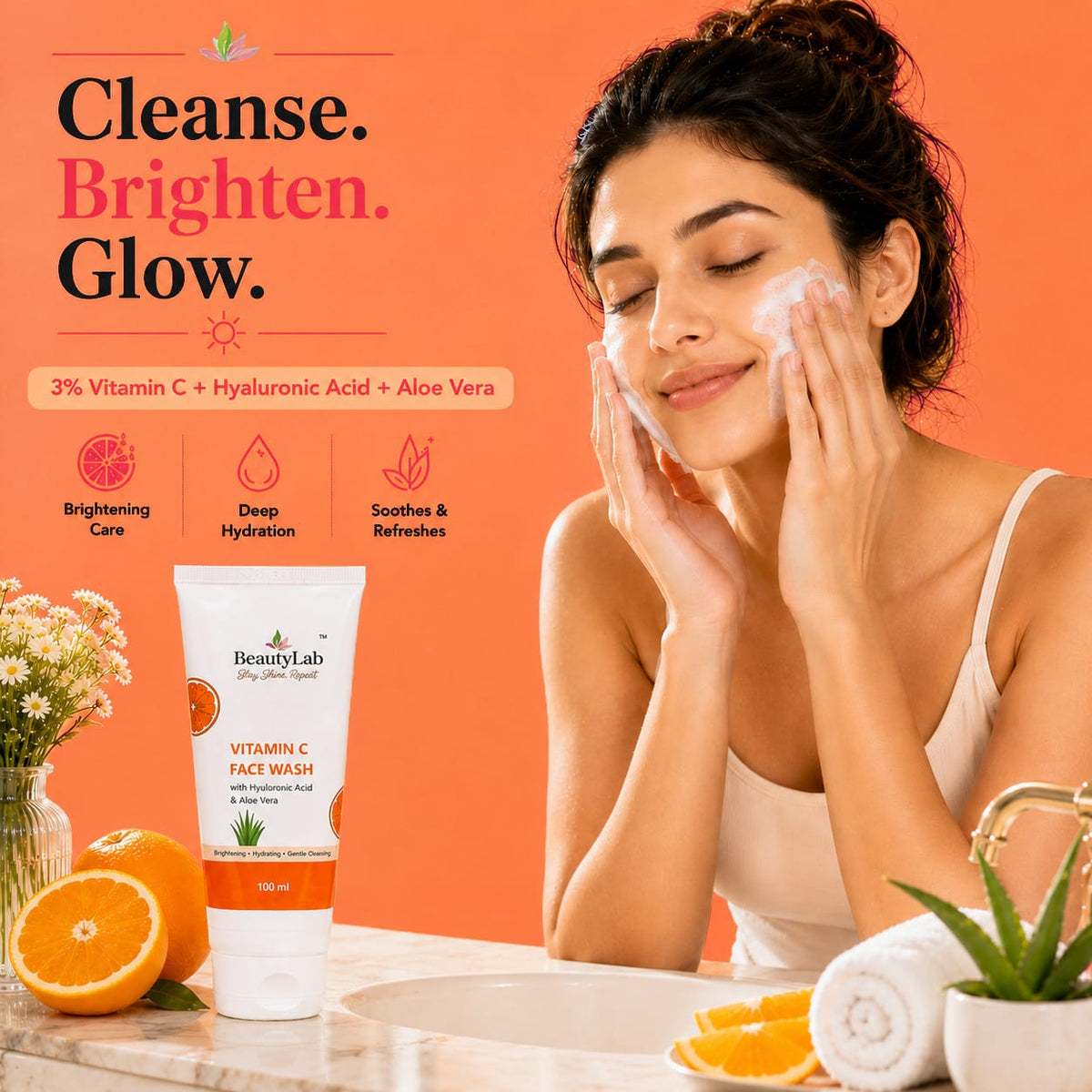 BeautyLab Vitamin C Face Wash enriched with Hyaluronic